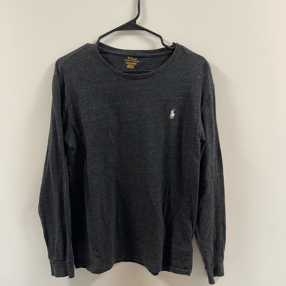 Grey Polo Ralph Lauren long sleeve shirt.